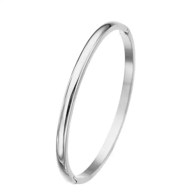 WeLoveSilver - chirurgisch stalen bangle - zilverkleurig - 6x6x3 cm