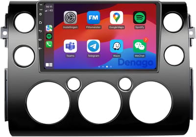 CarPlay autoradio geschikt voor Toyota FJ Cruiser | 2006 t/m 2017 | Android 13 | Draadloos Apple CarPlay & Android Auto | 2GB + 32GB | QuadCore processor | Denago DNG-A308 | 2025 model | 2006 2007 2008 2009 2010 2011 2012 2013 2014 2015 2016 2017