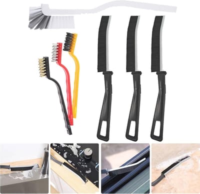 Complete borstelset voor grondige reiniging - 7-delige set met ergonomische handgrepen