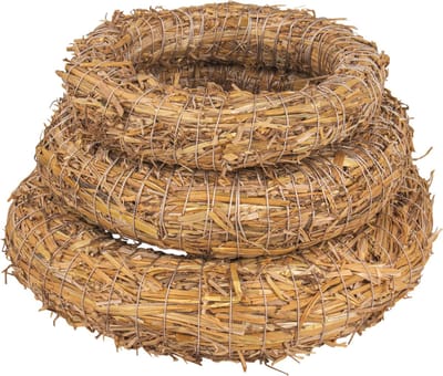 Rayher hobby Strokransen - set van 3x stuks - 25, 30 en 35 cm - hobby deurkransen