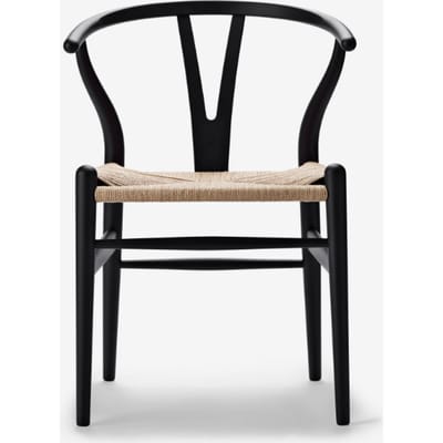 Carl Hansen & Søn - CH24 Y Wishbone stoel eiken - eiken gelakt - Vlecht natuur - zwart