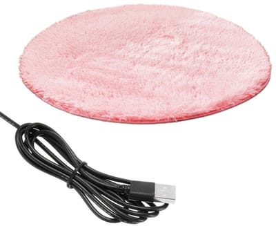 Zachte Roze USB Oplaadbare Elektrische Huisdierdeken Verwarmingskussen Voor Katten En Honden Met Constante Temperatuur Waterdicht Krasbestendig Voor Mand Bench Reis Of Binnenhuis