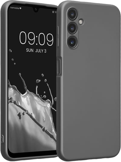kwmobile metallic telefoonhoesje van TPU - geschikt voor Samsung Galaxy A14 5G - Flexible case voor smartphone - In metallic grijs