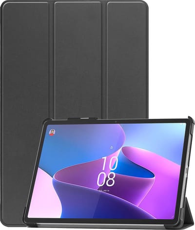 Hoesje - Geschikt voor Lenovo Tab P11 Pro - Dun & Stevig - Trifold Bookcase Hoes - Hard Cover Case - Met Uitsparing Geschikt voor Lenovo Pen - Hardcover Book - Tablethoes - Zwart