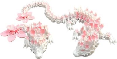 Set van 2 3D Drachen Vliegers - Flexibele Speelgoedfiguren voor Kinderen met Kersenbloesem Design en Desk Decoratie