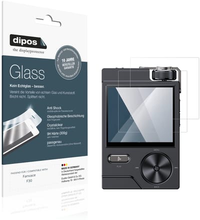 dipos – 2x Pantserfolie geschikt voor Fanvace F30 | 9H Screenprotector