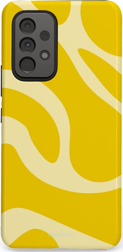Casetastic Hoesje Geschikt voor Samsung A53 - Stijlvolle Beschermende Duo-layer Case - Citroen Gele Zonnestraal