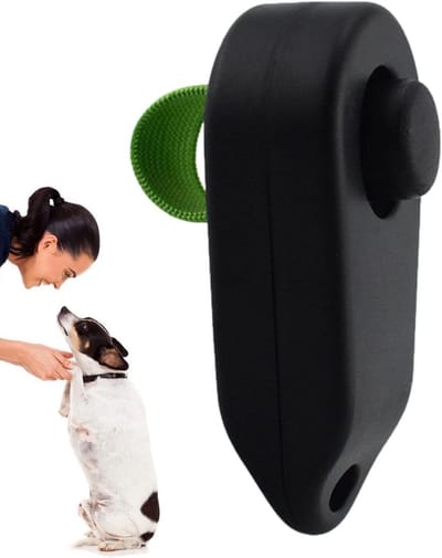 Huisdier Clicker Trainer - Hondentraining Clicker - Gedrag Trainen - Helder Consistent Geluid - 8 x 1.7 x 8 cm