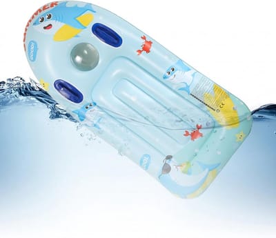 Opblaasbare surfplank voor zwembad, Zwembadwaterspeelgoed met handgrepen, Drijvende opblaasbare plank, Voor kinderen, Zwembad, vijver en waterglijbaan