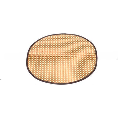 Tapis pour animaux de compagnie  Tapis ovale en bambou à treillis pour animaux de compagnie  Tapis pour chien  Fournitures d'été pour animaux de compagnie  Tapis pour chat M  41*37cm