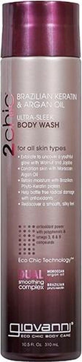 Giovanni Cosmetics - 2chic - Ultra-Sleek Body Wash with Brazilian Keratin & Argan Oil - 310 ml