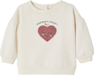 Vertbaudet Babysweater met hartjes in bouclй
