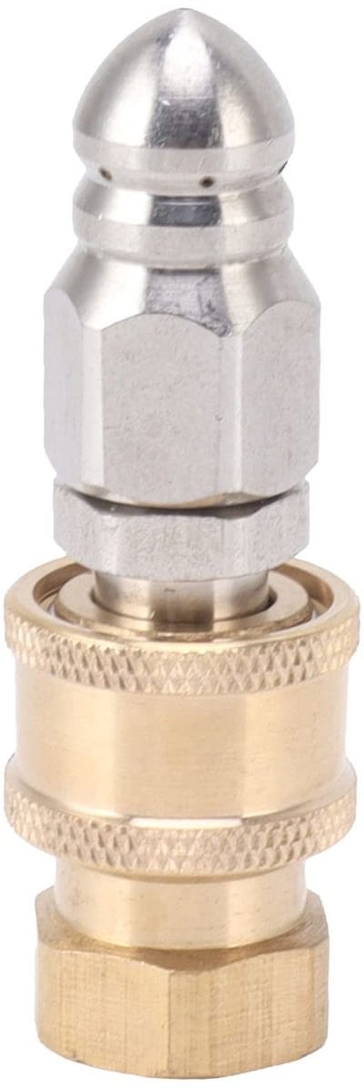 Dailygoods- Rioolsproeier - Eenvoudige aansluiting G1/4 - Roestvrij staal - Snelle afneembare stekkerconnector - Compleet met adapters - Geschikt voor binnen/buiten gebruik - Afvoermondstuk