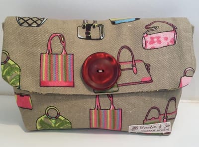 Toetie & Zo Handgemaakte Clutch Akkie, tasje, tas, makeuptas, mobieltas