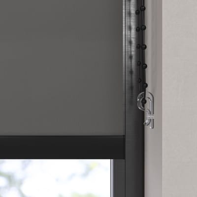 Dutchblinds Rolgordijn - lichtdoorlatend - Antraciet - 40x190cm - Raamdecoratie op maat