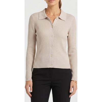Calvin Klein Wool Lurex Collared Sweater Tuscan Beige Taglia: XS | Magliette intime Outlet | Donna | Marrone