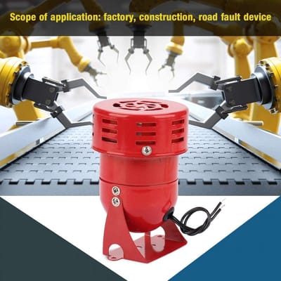 Rood Industrieel Motoralarm 220V - 120dB Geluid voor Dieftalbeveiliging