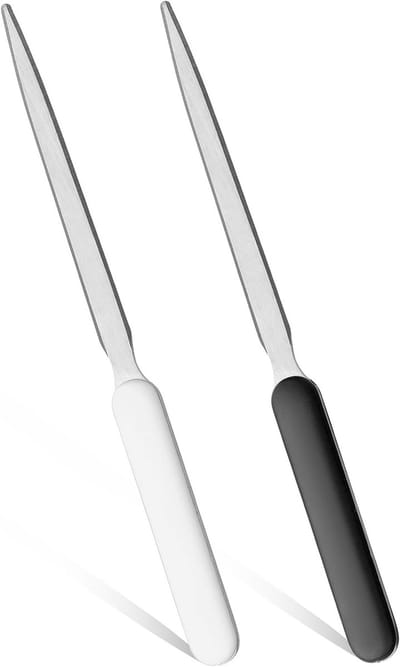 Elegante RVS Briefopener Set van 2, Perfect voor Kantoor, Thuis en School, Ideaal voor Enveloppen en Poststukken