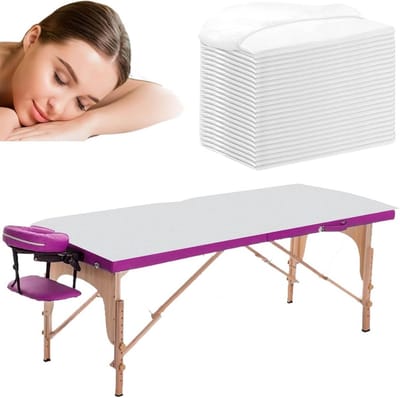 Wegwerplakenset voor Massage en Wellness - Hygiënische Tafelbeschermers (50 stuks)