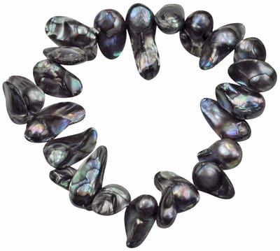 Zoetwater parel armband Pearl Blister Black - echte parels - donker grijs - elastisch - luxe sieraden zakje - grijs parel armband parel armband dames - zoetwaterparel - elastisch parel armband