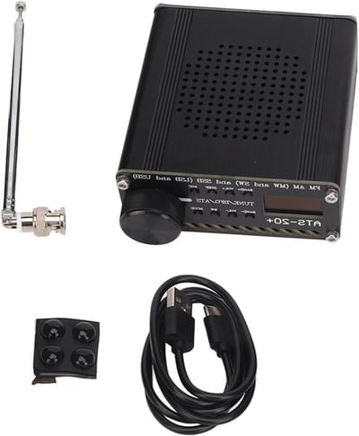 Wereldontvanger Radio - Kortegolf Radio - Wereldwijde Uitzendingen Luisteren - Hoge Gevoeligheid - 0.96 inch LCD - Zilver