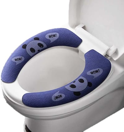 Nivard Wc Bril Hoes - Toiletbril Cover - Toiletbril - Wc Deksel - Wasbaar - Verwarmde Wc Bril - (Niet Elektrisch) - Zacht - Blauw - Panda