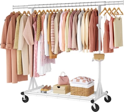 CLVP® Kledingrek Op Wieltjes - Dressboy - Kledingstang