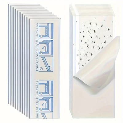 YAGXIG 30 vliegenwerende stickers - Vliegenwerende raamstickers - Waterbestendig - Transparante kleefstrip - Geschikt voor binnen- en buitenruimtes zoals huizen, scholen, restaurants en kantines.
