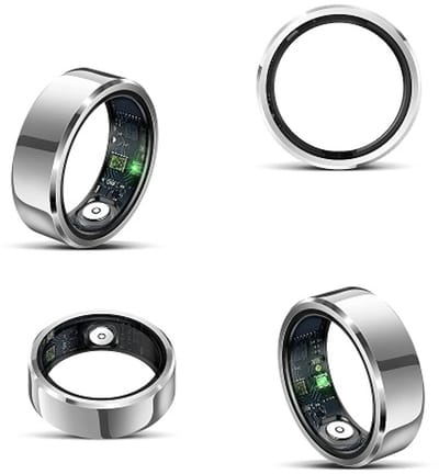 DrPhone RingSense V2 - Smart Ring - Europese ringmaat 59 - IP68 Waterdicht - 24-Uur Hartslagmonitoring – Slaapmonitor – Stappenteller – Mobiele App - Zilver