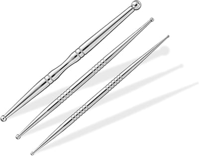 Acupressuurpen set van 3, hoogwaardige massagepennen van roestvrij staal voor acupunctuur en pijnverlichting, ideaal voor thuisgebruik en professionele toepassingen