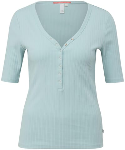 Q/S designed by - T-shirt - Maat XS - Vrouwen - blauw - katoen