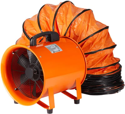 Draagbare Ventilator van , 203,2 Mm Krachtige Cilinderventilator met 5 M Slang, 145 W Krachtige Afzuigventilator Voor Werkplaatsen 1020 Cfm, IndustriëLe Universele Ventilator Voor Het Verwijderen Van Stof En Rook Thuis/Op Het Werk
