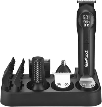 RickiParodi 14-in-1 Professionele Trimmer – Baard, Haar & Bodygroomer – Dual Speed Motor – LED Display – USB-C Oplaadbaar