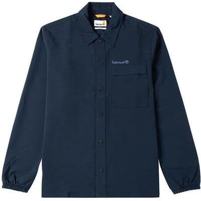 Timberland Chemise à Manches Longues Décontractée d'Extérieur à Col Pointu et Logo Uni pour Homme Bleu Marine A2JJR-433 S black