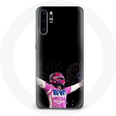 Hoesje voor Samsung Galaxy P30 pro Formule 1 Sergio Pérez Mendoza won de race zwart