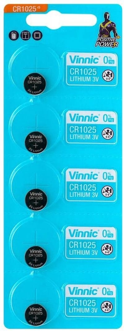 CR1025 3V knoopcel batterijen 5 stuks Vinnic
