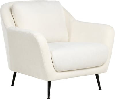 EIBY - Fauteuil - Wit - Chenille