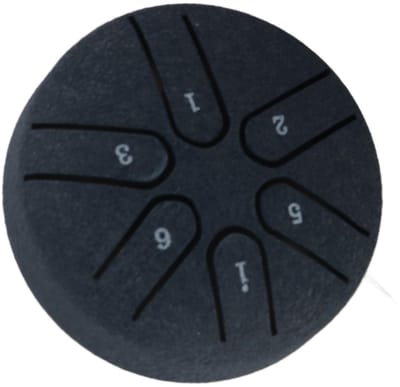 Dailygoods - Steel Tongue Drum Mini Handpan Drum met Drumstick 6 Note Percussie Instrument voor Zowel Beginners Als Ervaren Muzikanten (Marineblauw)