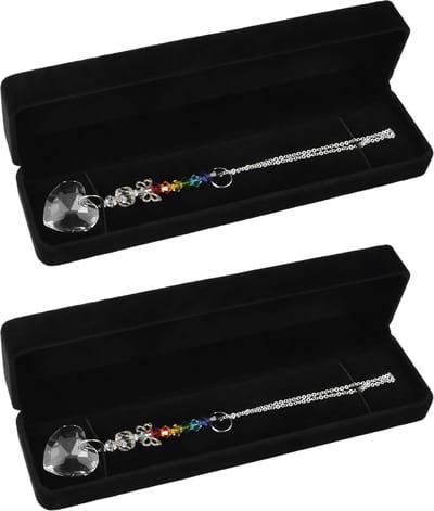 fluwelen hangertje, 2 stuks, 22 x 5,5 x 3,5 cm, opbergdoos voor halskettingen, armbanden, horloges, zwart