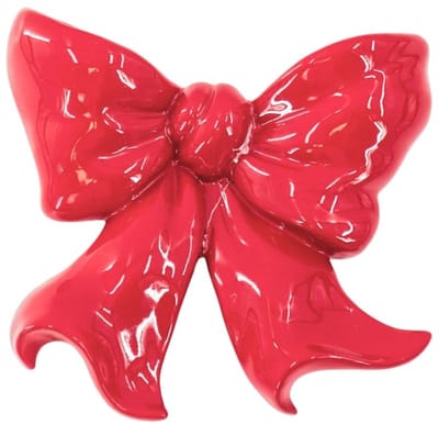Housevitamin Vaas- Muurvaas Strik- Keramiek- Rood- 19x18,5x5,5 cm