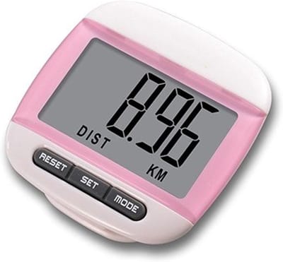 Stappenteller LCD - Jogging teller - Afstand meten - Extra groot display - 5 x 5 x 2.5 cm - Roze