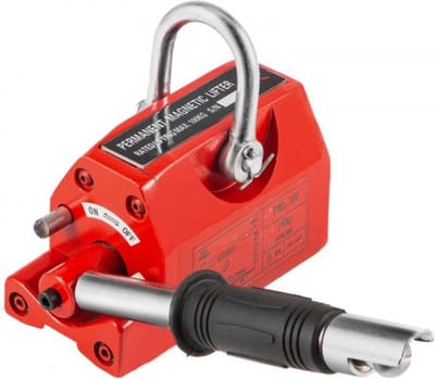 Magnetische Lifter PRO - Hefmagneet - 100KG - Voor Staalplaten & Cilinders - 135x67 mm