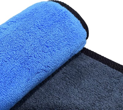 Microvezel auto Poetsdoek - Microvezel poetsdoek - Autodoek - Poetsdoek voor auto - Schoonmaken - 1 stuk - Droogdoek - 30/60CM - Blauw/Zwart - Microvezel - Super zachte poets doek - CHPN