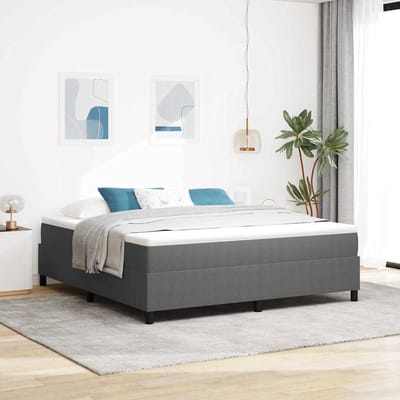vidaXL - Boxspring - bed - Lichtgrijs - en - wit - 180 - x - 200 - cm - Corduroy - stof
