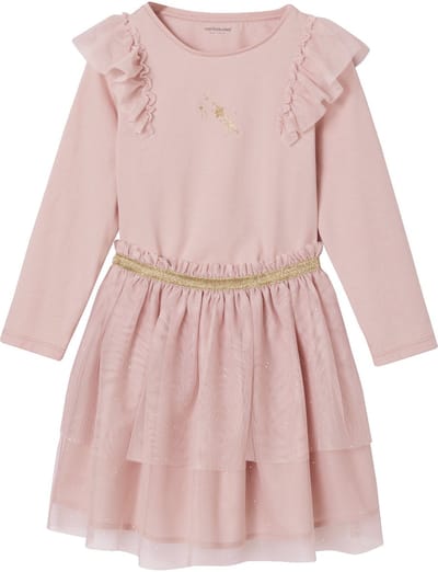 Vertbaudet Kerst set voor meisjes, rok met tule en t-shirt met ruches