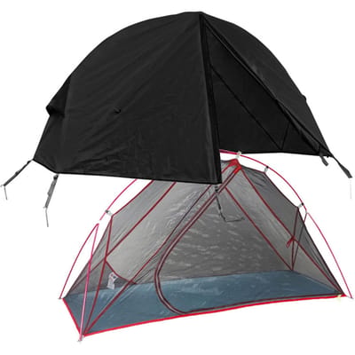 Tente de Camping pour 1 personne, légère, résistante à l'eau, pour Camping en plein air, randonnée noir