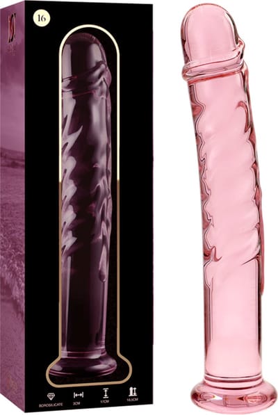 NEBULA SERIES BY IBIZA - MODEL 16 DILDO BOROSILICATE GLASS 18.5 X 3 CM PINK | GLASS DILDO | SEX TOY FOR WOMAN | SEX TOY FOR MAN | BEST SEX TOY