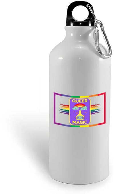 Hacebo® - LGBTQ cadeau - waterfles - Lgbt - Queer - LGBTQ cadeau - met opdruk - lgbt - Pride month - lgbtq vlag - gay pride - met tekst - opdruk - leuke pride spullen - verjaardag - cadeau - gift - water fles - 400ML