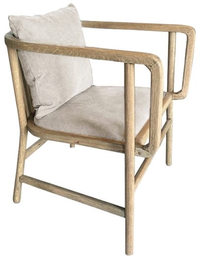 Leeff by Netty – Lisa Stoel – Zand – Hout en stof – 60 x 66 x 71 cm