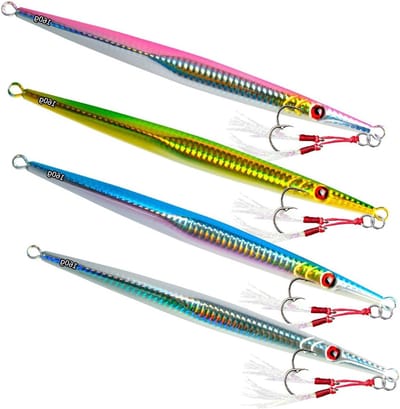 Diepe snel zinkende visaas, 4 stuks, 60g/80g/160g/200g, carbide spinner voor baars, makreel en jiggen